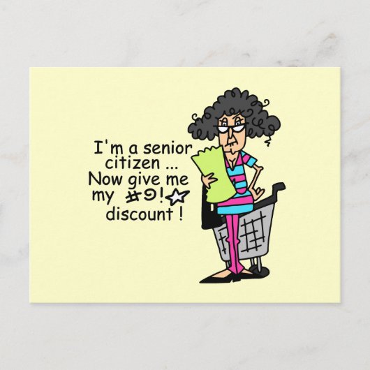 Senior Citizen Discount Briefkaart (Voorkant)