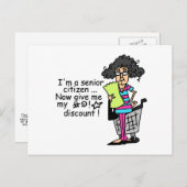 Senior Citizen Discount Briefkaart (Voorkant / Achterkant)