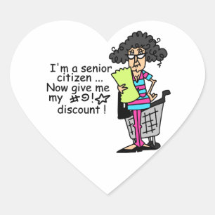 Senior Citizen Discount Hart Sticker