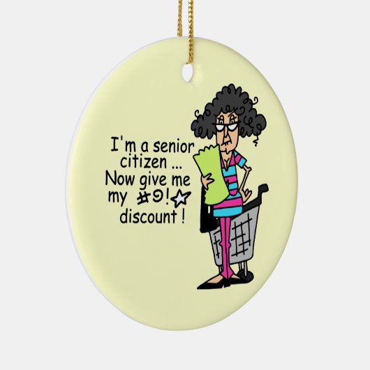 Senior Citizen Discount Keramisch Ornament (Rechts)