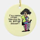 Senior Citizen Discount Keramisch Ornament (Voorkant)