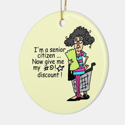 Senior Citizen Discount Keramisch Ornament (Links)