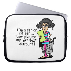 Senior Citizen Discount Laptop Sleeve