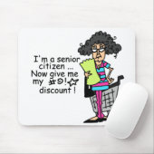 Senior Citizen Discount Muismat (Met muis)