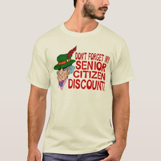 Senior Citizen Discount T-shirt (Voorkant)