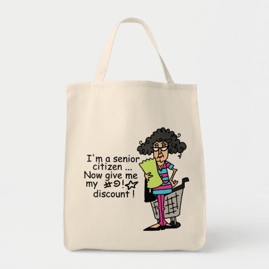 Senior Citizen Discount Tote Bag (Voorkant)