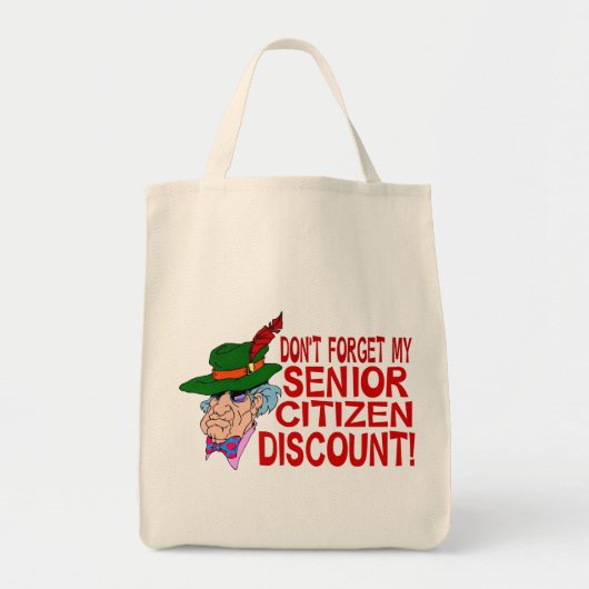 Senior Citizen Discount Tote Bag (Voorkant)