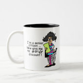 Senior Citizen Discount Tweekleurige Koffiemok (Links)