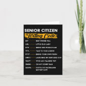 Senior Citizen&# s Sms-Code Funny Oude Mensen  Kaart (Voorkant)