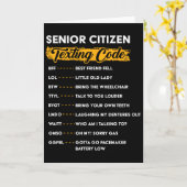 Senior Citizen&#; s Sms-Code Grappige Oude Mensen Kaart (Gele Bloem)