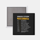 Senior Citizen&#; s Sms-Code Grappige Oude Mensen Magneet (Voorkant / Achterkant)