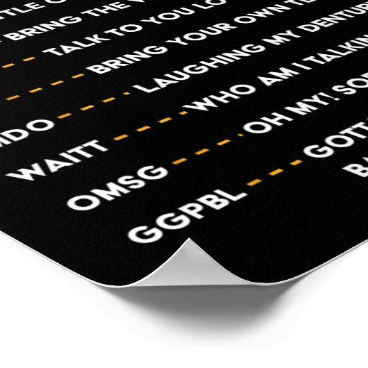 Senior Citizen &#; s sms-code Grappige oude mensen Poster (Hoek)