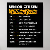 Senior Citizen &#; s sms-code Grappige oude mensen Poster (Voorkant)