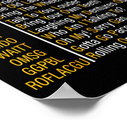 Senior Citizen Sms Code Cool Grappig Oude Mensen Poster (Hoek)