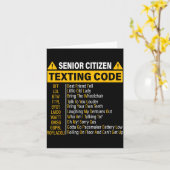 Senior Citizen Sms Code Cool Grappige Oude Mensen Kaart (Gele Bloem)