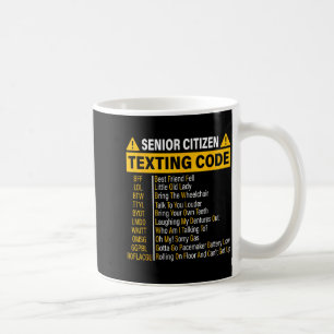 Senior Citizen Sms Code Cool Grappige Oude Mensen Koffiemok