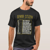 Senior Citizen Texting Code Cool Grandpa Grandma T-shirt (Voorkant)