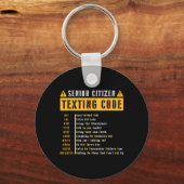 Senior Citizen's Texting Code  Cadeau voor Gra Sleutelhanger (Voorkant)