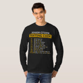 Senior Citizen's Texting Code for Grandpa T-shirt (Voorkant volledig)