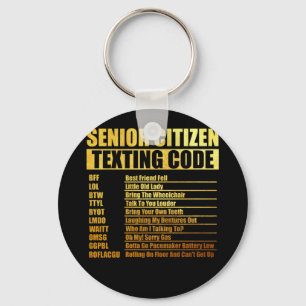 Senior Citizen's Texting Code Grandpa Sleutelhanger