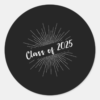 Senior CL 2025 Afstuderen eerste schooldag 10e g Ronde Sticker