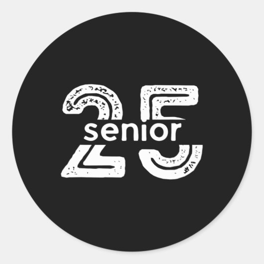 Senior CL van 2025 Afstuderen Clic High School Afs Ronde Sticker (Voorkant)
