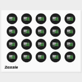 Senior CL van 2025 Distressed Flag Afstuderen 2025 Ronde Sticker (Vel)