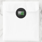 Senior CL van 2025 Distressed Flag Afstuderen 2025 Ronde Sticker (Tas)