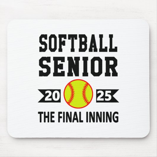 Senior CL van 2025 Softll Senior Night Afstuderen Muismat (Voorkant)