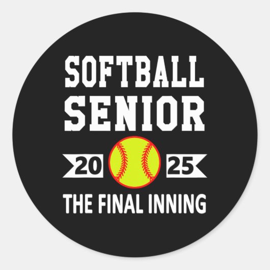 Senior CL van 2025 Softll Senior Night Afstuderen Ronde Sticker (Voorkant)