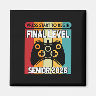 Senior Cl Van 2026 Terug Naar School Gamer Senior  Magneet