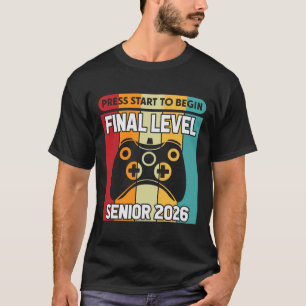 Senior Cl van 2026 Terug naar School Gamer Senior  T-shirt