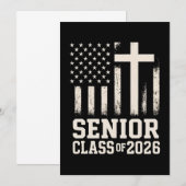 Senior Class 2026 Cross Flag Verenigde Staten Kaart (Voorkant / Achterkant)
