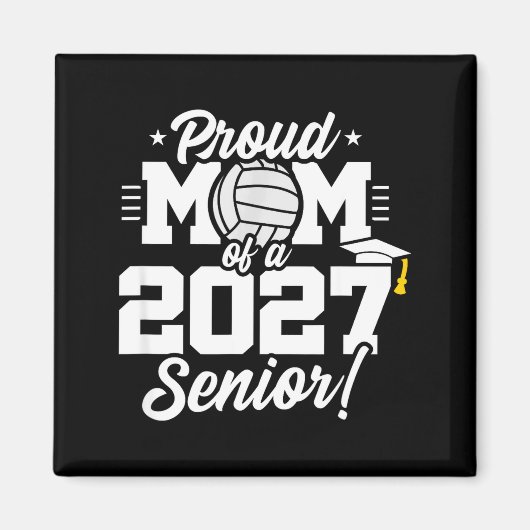 Senior Class 2027 School Volleybal Kunstwerk Magneet (Voorkant)