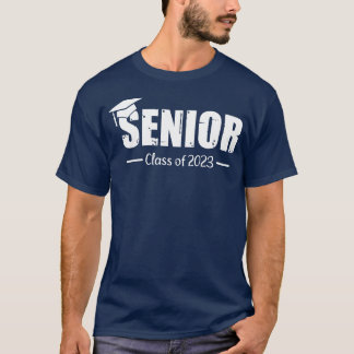 Senior class of 2023 graduation cap girl t-shirt