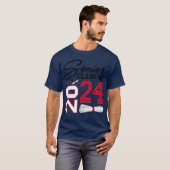 Senior Class of 2024 College High School Senior fr T-shirt (Voorkant volledig)