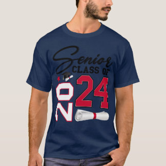 Senior Class of 2024 College High School Senior fr T-shirt
