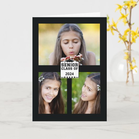 Senior Class of 2024 Foto Afstuderen Aankondiging (Gele Bloem)
