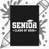 Senior Class of 2026 Bold Graduation Typography Kaart