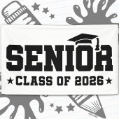Senior Class of 2026 Bold Graduation Typography Spandoek