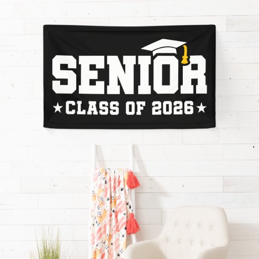 Senior Class of 2026 Bold Graduation Typography Spandoek (Insitu)