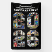 Senior Class of 2026 Congratulations Photo Collage Spandoek (Verticaal)