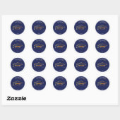 Senior Class of 2026 Graduation Cap Round Sticker (Vel)