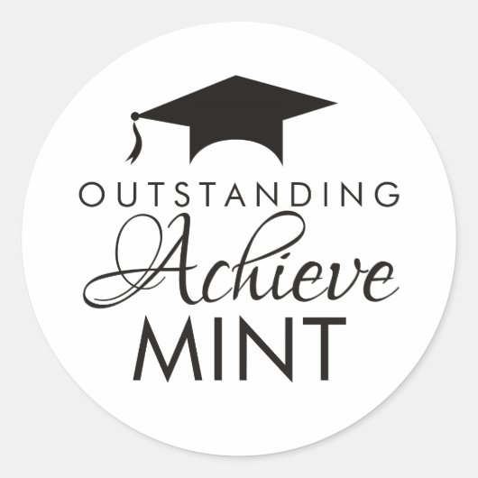 Senior Class of 2026 Graduation Party Mint  Ronde Sticker (Voorkant)