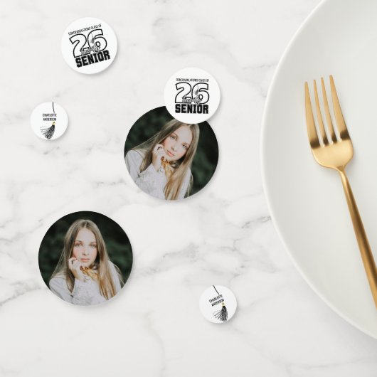 Senior Class of 2026 Graduation Tassel Photo Confetti (Groep)