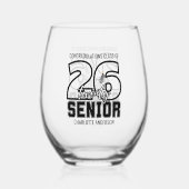 Senior Class of 2026 Graduation Tassel  Wijnglas Zonder Voet (Achterkant)