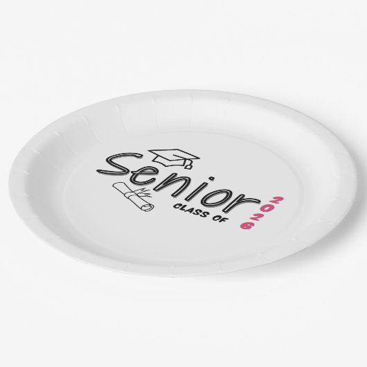 Senior Class of 2026 Paper Plate Papieren Bordje (Gekanteld)
