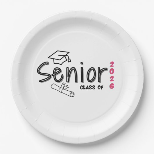 Senior Class of 2026 Paper Plate Papieren Bordje (Voorkant)