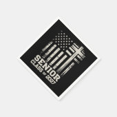 Senior Class Of 2027 USA Flag Cross Christian Grad Servet (Hoek)