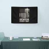 Senior Class Of 2027 USA Flag Cross Christian Grad Spandoek (Beurs)